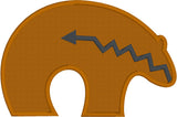 An applique of a bear in the SW Native American style by snugglepuppyapplique.com