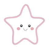 An applique of a smiling starfish by snugglepuppyapplique.com