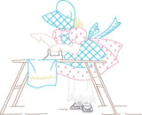 Little Susan Tuesday Vintage Embroidery Design, snugglepuppyapplique.com