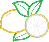 Lemon appliqué embroidery design, snugglepuppyapplique.com