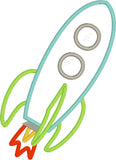 Rocket applique embroidery machine, space ship applique, outer space, snugglepuppyapplique.com