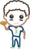 Russell Wilson applique embroidery Design, Football player applique, Seahawks applique, snugglepuppyapplique.com