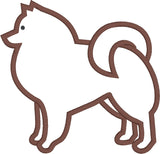 Pomeranian applique embroidery design, snugglepuppyapplique.com