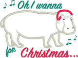 Hippopotame de Noël