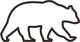 bear silhouette applique embroidery design, walking bear, snugglepuppyapplique.com