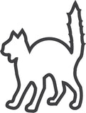 Scaredy Cat applique embroidery design, halloween applique, snugglepuppyapplique.com
