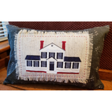 Colonial house zigzag applique embroidery design by Snugglepuppyapplique.com
