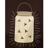 firefly in a jar applique embroidery design, jar has wire handle, lantern, snugglepuppyapplique.com