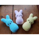 ITH Marshmello Bunny Plushie Embroidery Design, Peeps, Snugglepuppyapplique.com