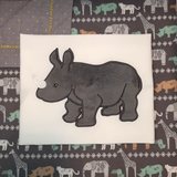 Rhinoceros Applique Embroidery Design, snugglepuppyapplique.com