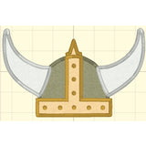 Viking Helmet applique embroidery design, snugglepuppyapplique.com