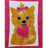 Yorkie Valentine Applique