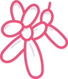 Balloon Animal applique embroidery design, snugglepuppyapplique.com