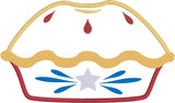 Pie applique embroidery design, apple pie, 4th of July design, snugglepuppyapplique.com