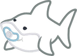 Baby Shark appliqué embroidery design, snugglepuppyapplique.com