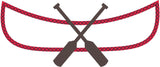 Canoe Camping applique embroidery Design, snugglepuppyapplique.com