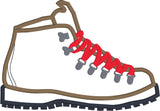 Hiking Boot applique embroidery Design by snugglepuppyapplique.com