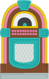 1950's Jutebox applique embroidery design, snugglepuppyapplique.com