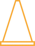 Free caution cone applique embroidery design, snugglepuppyapplique.com