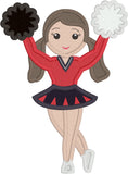 Cheerleader Applique Embroidery Design, snugglepuppyapplique.com
