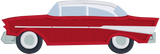 1950's Retro Chevy applique embroidery Design, snugglepuppyapplique.com