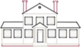 Colonial zigzag applique embroidery design by Snugglepuppyapplique.com