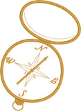 Compass applique embroidery design, snugglepuppyapplique.com