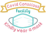 Pro mask Covid garden flag applique embroidery design by snugglepuppyapplique.com