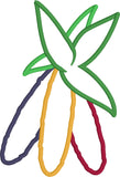 An applique of three ears of decorative corn by snugglepuppyapplique.com