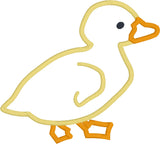 Duckling applique embroidery design, snugglepuppyapplique.com