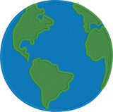 Earth Applique Embroidery Design, Snugglepuppyapplique.com