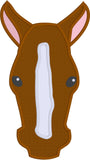 Horse head with Ribbon Mane applique embroidery design, snugglepuppyapplique.com