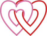 Linked Hearts applique Embroidery design by Snugglepuppyapplique.com