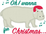 Hippopotame de Noël