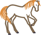 Horse applique embroidery Design, snugglepuppyapplique.com