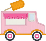 Ice Cream Truck applique embroidery design, snugglepuppyapplique.com