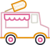Ice Cream Truck applique embroidery design, snugglepuppyapplique.com