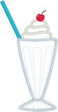 Ice Cream Soda applique embroidery design, snugglepuppyapplique.com