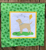 Year of Labrador quilt block raw edge fusible applique sewing pattern, snugglepuppyapplique.com