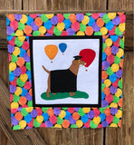 Year of Labrador quilt block raw edge fusible applique sewing pattern, snugglepuppyapplique.com