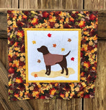 Year of Labrador quilt block raw edge fusible applique sewing pattern, snugglepuppyapplique.com