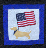 Year of Dachshunds raw edge fusible applique sewing quilt block pattern, snugglepuppyapplique.com