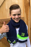 Hawk scarf sewing pattern, Seahawks, snugglepuppyapplique.com