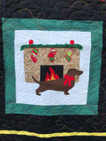 Year of Dachshunds raw edge fusible applique sewing quilt block pattern, snugglepuppyapplique.com
