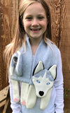 Husky Scarf sewing pattern, snugglepuppyapplique.com