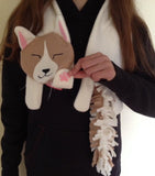 Cat Scarf Sewing Pattern, snugglepuppyapplique.com