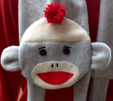 Sock monkey sewing pattern, snugglepuppyapplique.com