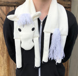 In the hoop Unicorn Scarf embroidery design for use with an embroidery machine, snugglepuppyapplique.com
