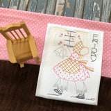 Little Susan Friday Vintage Bean embroidery design for use with an Embroidery Machine, snugglepuppyapplique.com