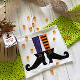 Witch's shoes Halloween Applique Embroidery Design, snugglepuppyapplique.com